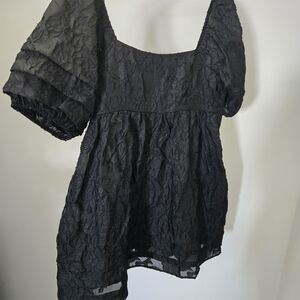 Altar'd State Black Textured Dress